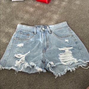 Distressed Denim Women Shorts